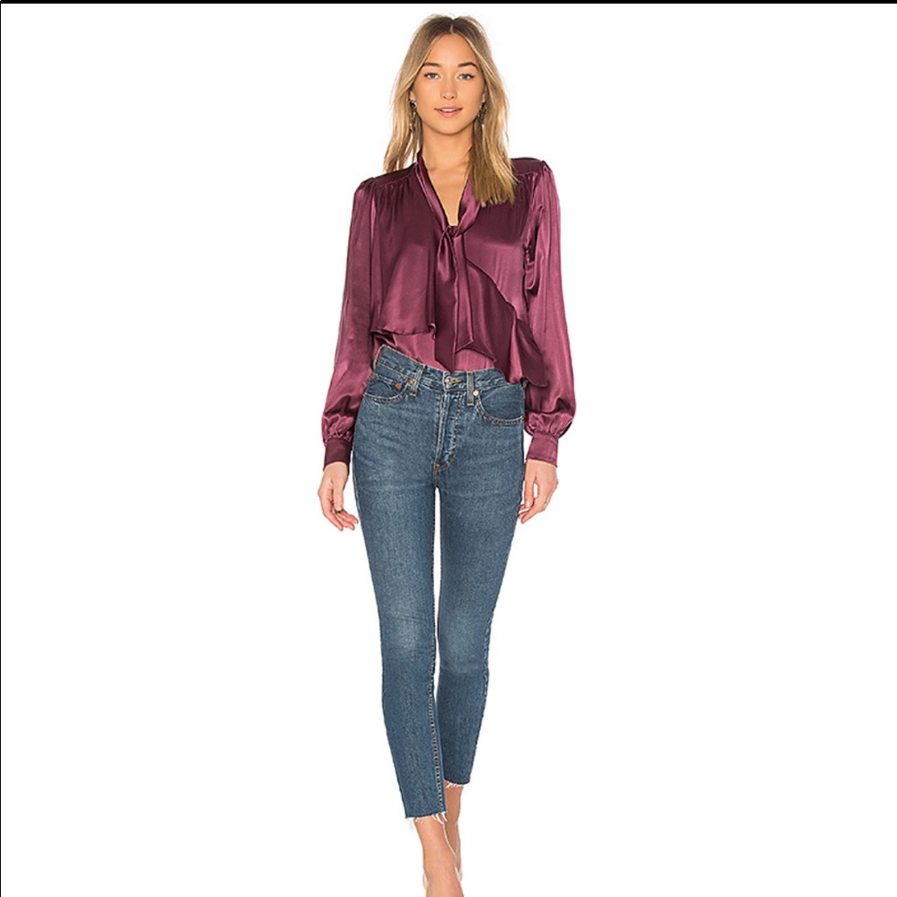 Parker Kinsley blouse in wine